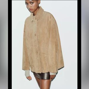 Zara NWT 100% suede leather jacket 4341/701